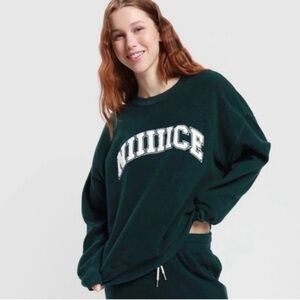 Aerie Christmas Très Chic Cozy Crew Sweatshirt
